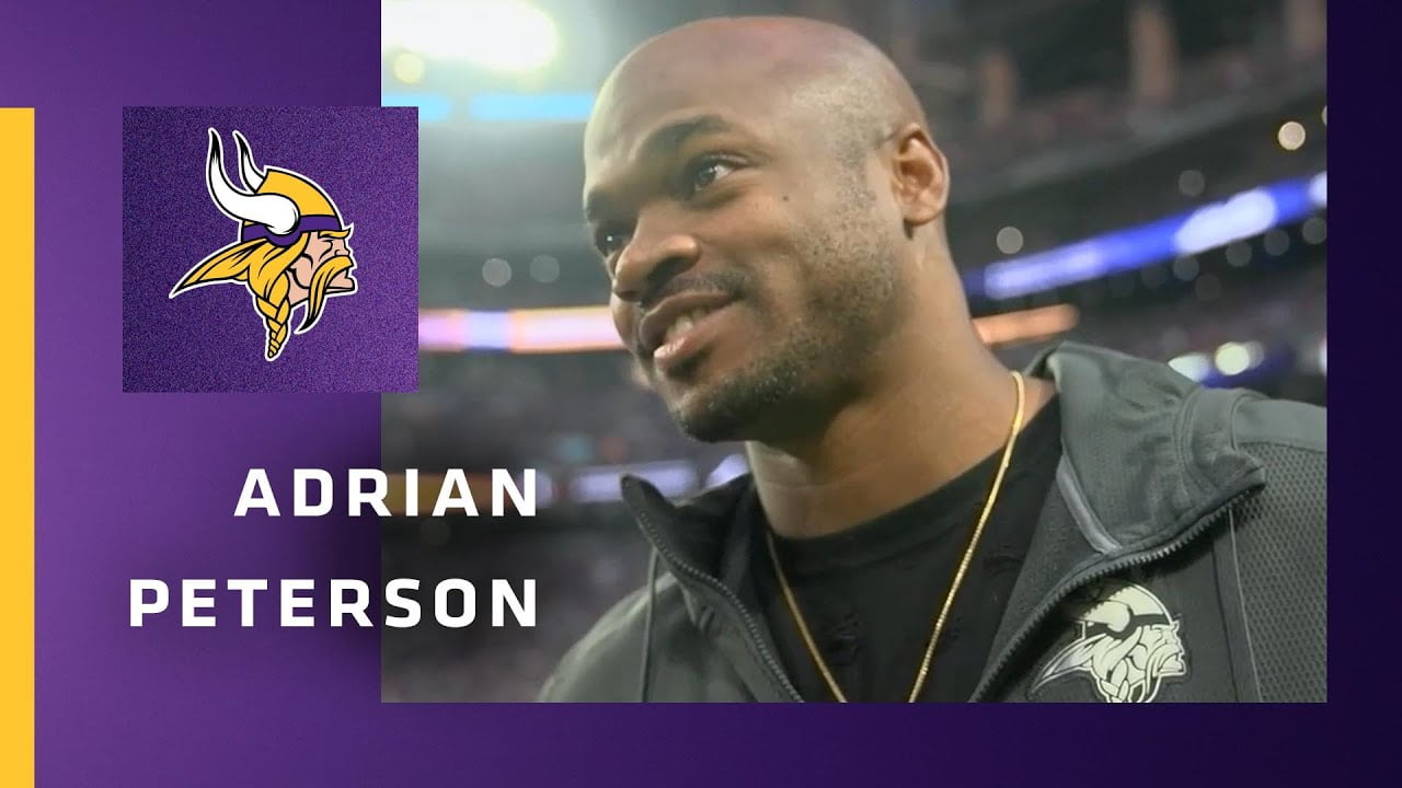 Video Thumbnail: Adrian Peterson Interviewed For Tco Legends Connection During Vikings Vs. Giants Playoff Game