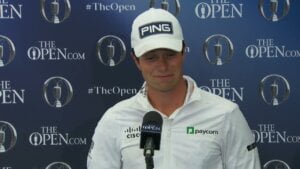 Video Thumbnail: Viktor Hovland Flash Interview Saturday Day 3 2023 The Open Championship © The Open